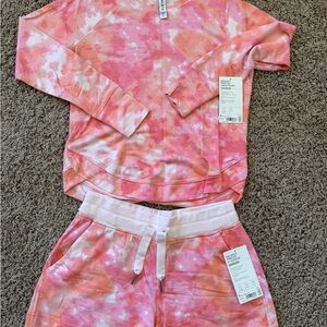 Athleta tie dye matching sweatshirt set
